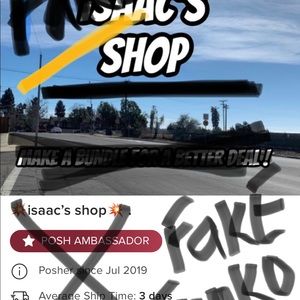 @issacsshop SELLING FAKE ,PLEASE SHARE! STOP HIM.